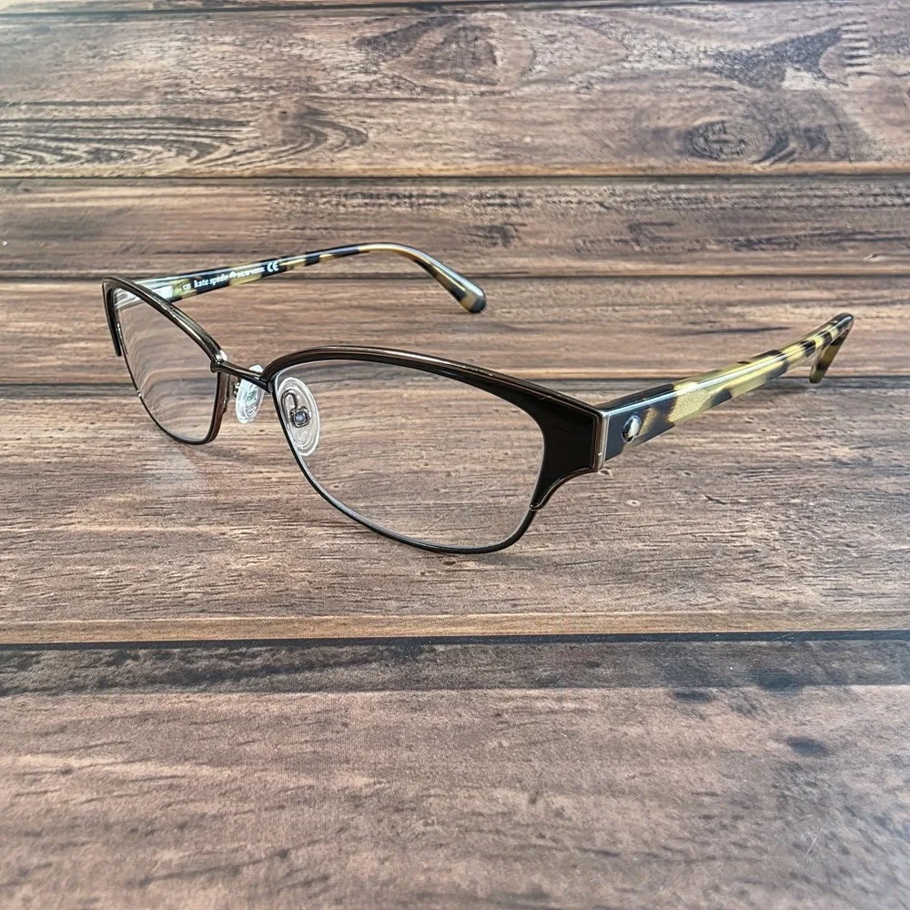 Kate Spade Ragan OP40 Eyeglasses Womens Cat Eye Tortoise Black Metal 135mm Frame